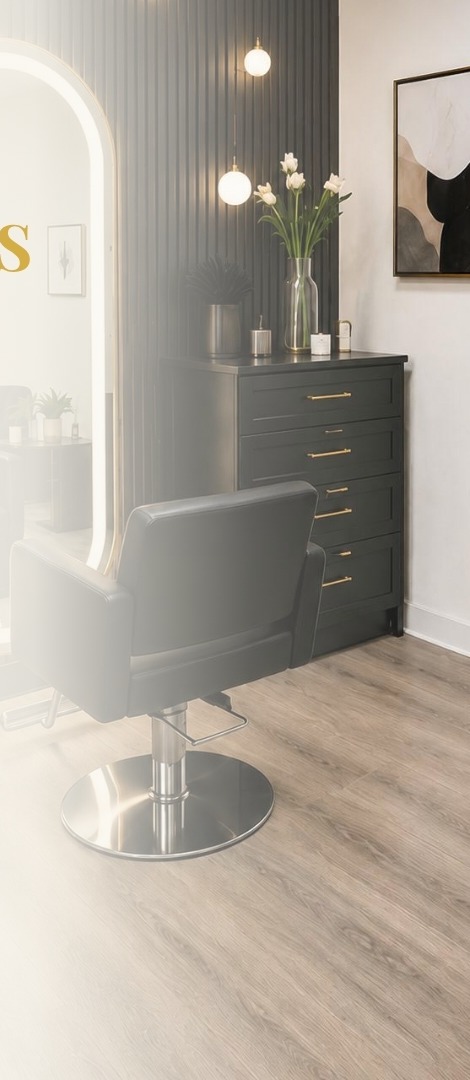 Suite Haus private salon suite with styling chair, mirror and vanity available for daily rental
